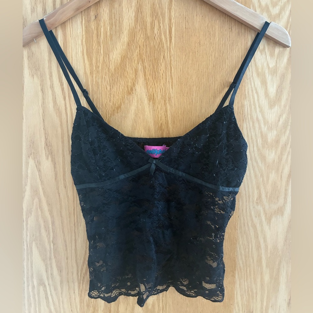 Edikted Black Lace Cami Top